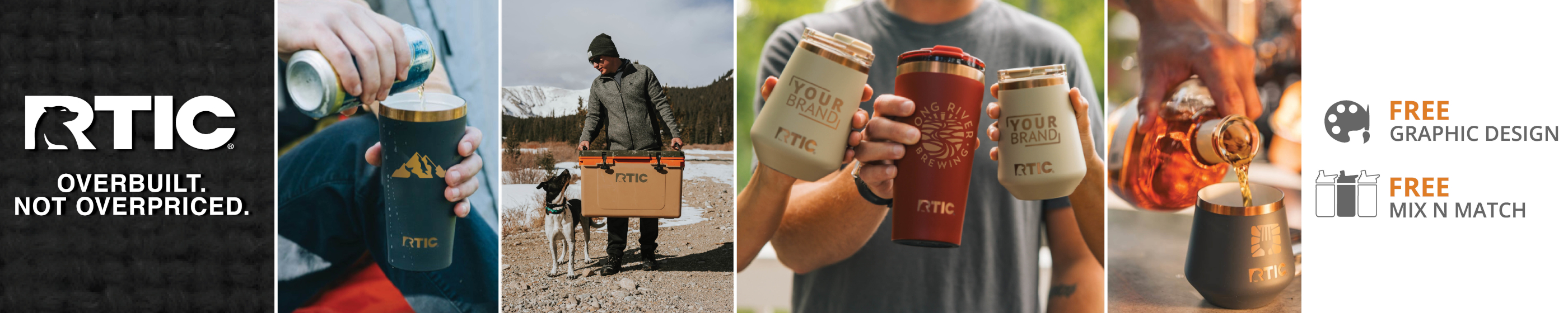 Custom RTIC Tumblers, Mugs, Cups, & Bottles