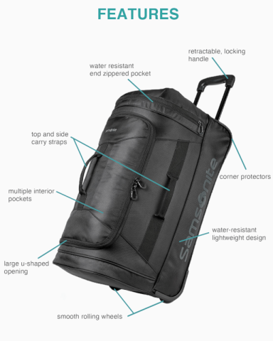 22 inch Andante 2 Wheeled Duffel by Samsonite®
