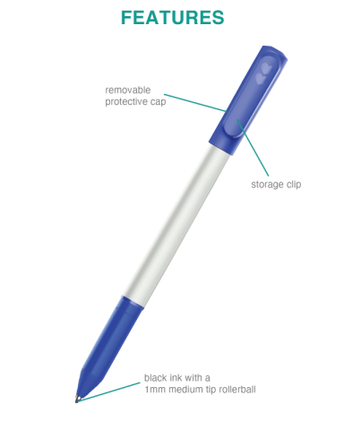 Write Bros Stick Pen White Barrel - Black Ink by Paper Mate®