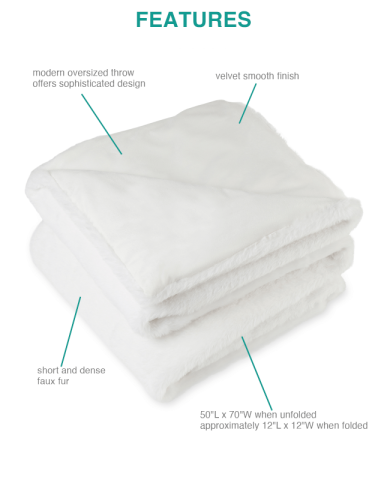 Luxe Faux Fur Throw Blanket