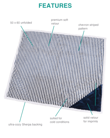 Chevron Striped Sherpa Blanket by Field & Co.®
