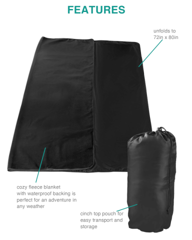 Oversized Waterproof Outdoor Blanket with Pouch