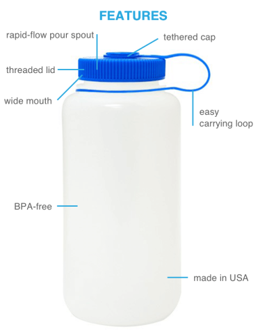 32 oz. HDPE Wide Mouth by Nalgene&reg;