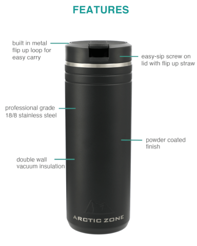 24 oz. Titan Thermal HP® Copper Straw Tumbler by Arctic Zone®