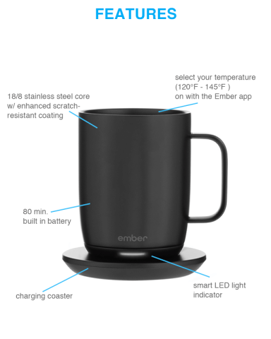 14 oz. Smart Temperature-Control Mug 2 by ember®