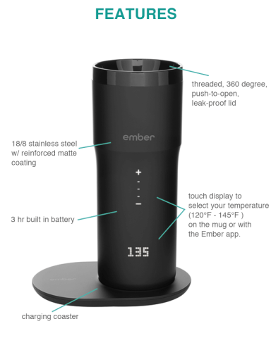 12 oz. Smart Temperature-Control Travel Mug 2 by ember®