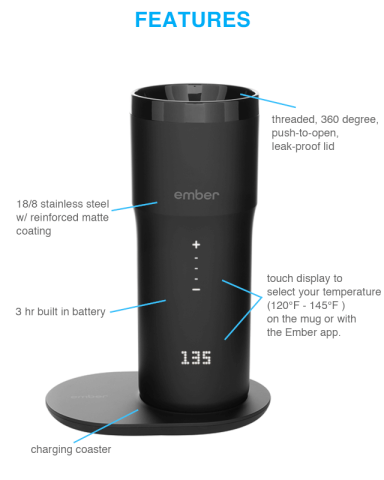 12 oz. Smart Temperature-Control Travel Mug 2 by ember®