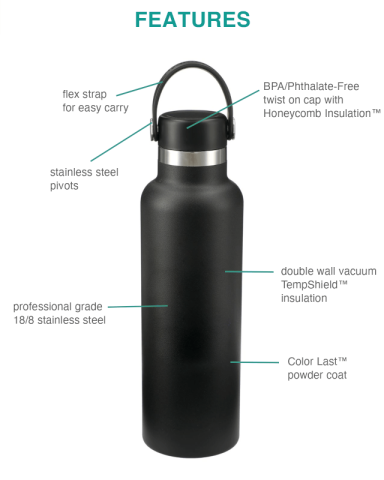 21 oz. Standard Mouth with Flex Cap by Hydro Flask®