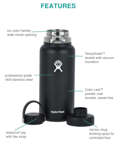 32 oz. Wide Mouth with Flex Chug Cap by Hydro Flask®