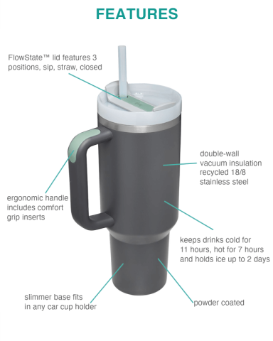 40 oz. Quencher H2.0 FlowState™ Tumbler by Stanley