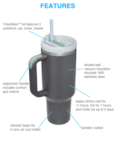 40 oz. Quencher H2.0 FlowState™ Tumbler by Stanley