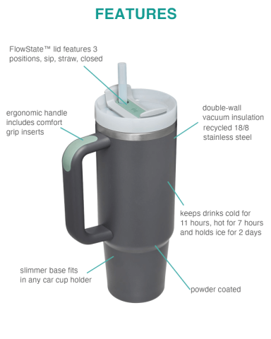 30 oz. Quencher H2.0 FlowState™ Tumbler by Stanley
