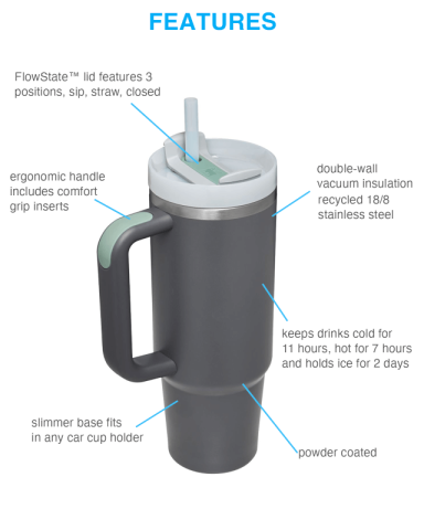 30 oz. Quencher H2.0 FlowState™ Tumbler by Stanley