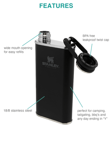 8 oz. Easy Fill Wide Mouth Flask by Stanley