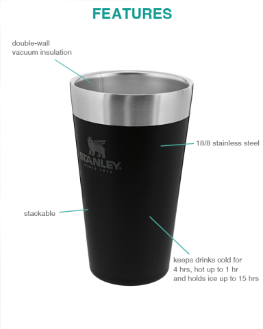 16 oz Stay-Chill Stacking Pint by Stanley