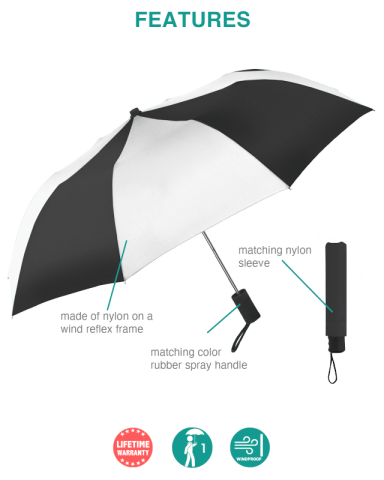 42 Inch Arc The Revolution 2-Tone Umbrella by Peerless®