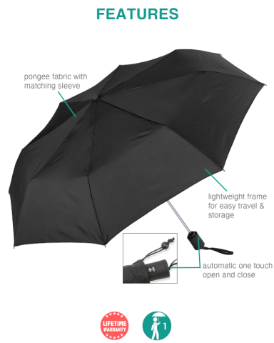 43 Inch Arc Executive Mini Umbrella by Peerless®