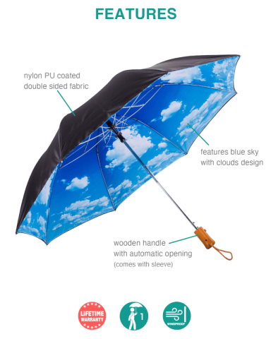 48 Inch Arc Cloud Umbrella by Peerless®