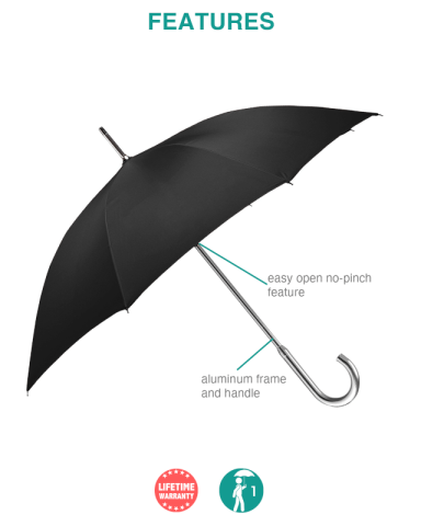 48 Inch Arc The Retro Umbrella by Peerless®
