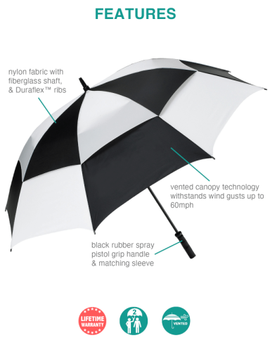 62 Inch Arc The MVP Umbrella by Peerless®