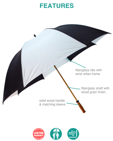 64 Inch Arc The Mulligan Umbrella by Peerless®