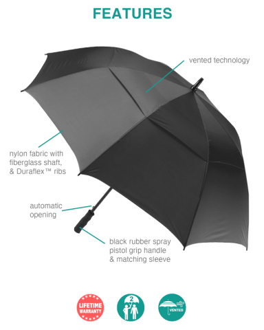 58 Inch Arc The Open Umbrella by Peerless®
