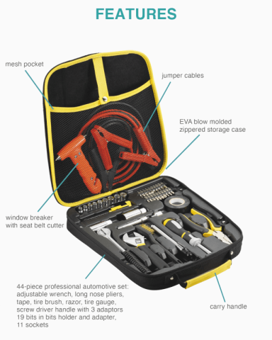 Highway Deluxe Roadside Kit with Tools