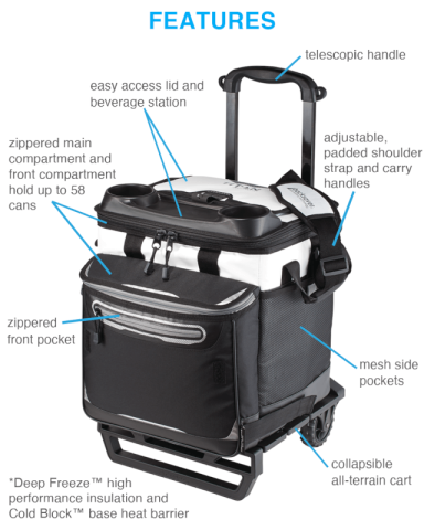 Titan Deep Freeze® Rolling Cooler by Arctic Zone®