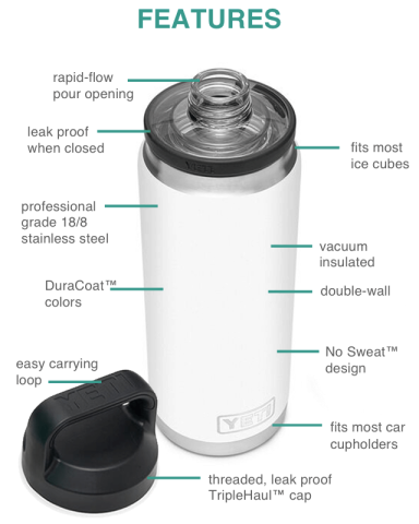 26 oz. Rambler Bottle with Chug Cap by YETI®