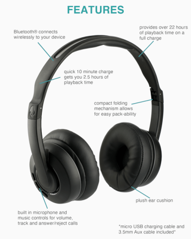Cassette Bluetooth® Headphones by Skullcandy®