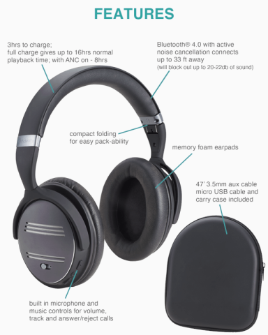 Bluetooth® Headphones w/ ANC by ifidelity