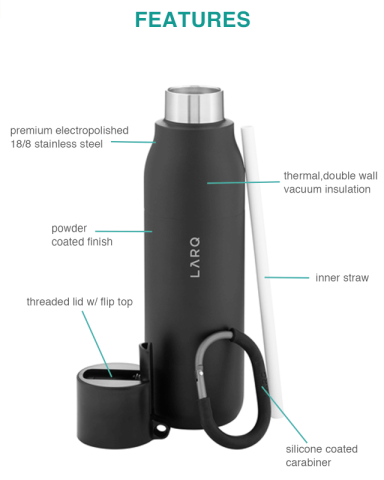 17 oz. Flip Top Bottle by LARQ®