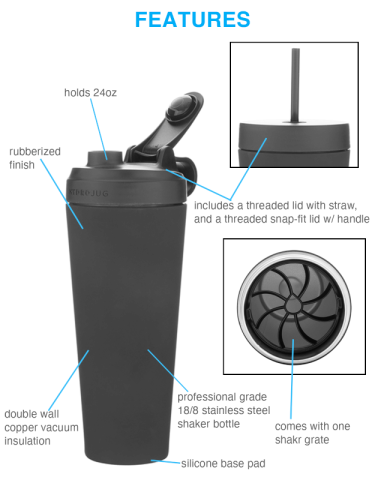 24 oz. Stainless Steel Hydroshakr by HYDROJUG®