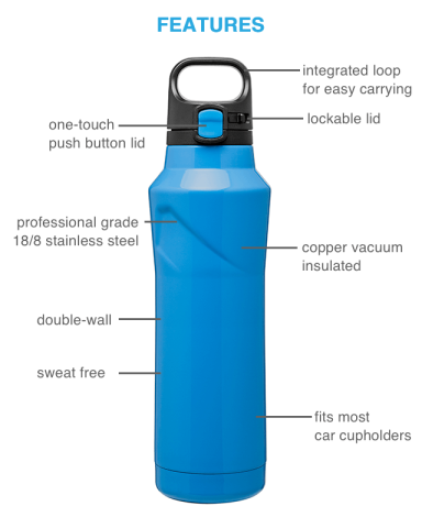 20.9 oz. Houston by h2go&trade;