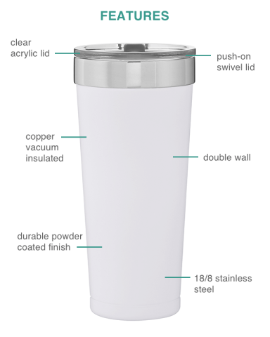 20.9 oz. Polar Thermal Tumbler - Powder