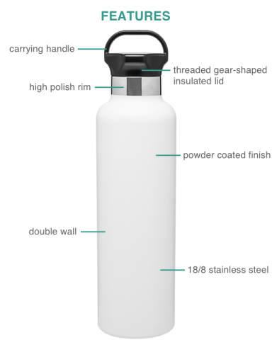 24 oz. Ascent - Powder by h2go&trade;