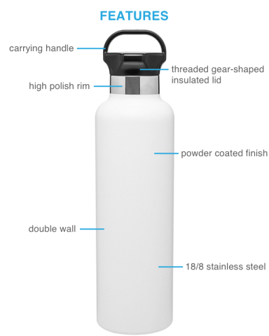 24 oz. Ascent - Powder by h2go&trade;