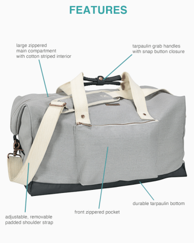 19 inch Cotton Weekender Duffel Bag by Cutter & Buck®