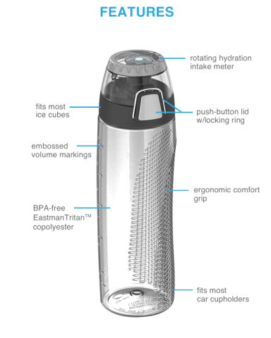 24 oz. Hydration Bottle with Rotating Intake Meter by Thermos®