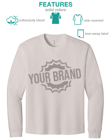 7.5 oz. Unisex Heavyweight Long Sleeve Tee by BELLA+CANVAS®