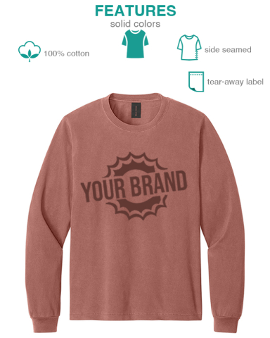 Unisex Heavyweight Garment-Dyed Long Sleeve Tee by BELLA+CANVAS®