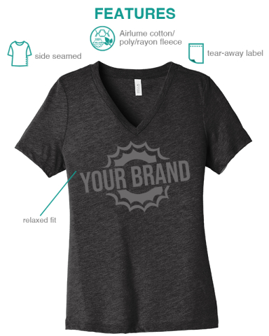 Women’s Relaxed Jersey Short Sleeve V-Neck Tee by BELLA+CANVAS®