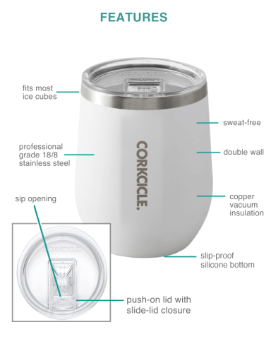 12 oz. Stemless Wine Tumbler by CORKCICLE®