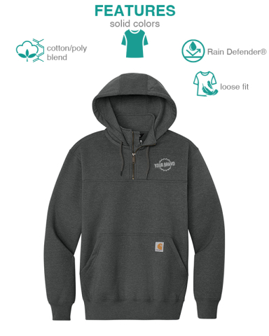 Rain Defender® Paxton Heavyweight Hooded Zip Mock Sweatshirt by Carhartt®