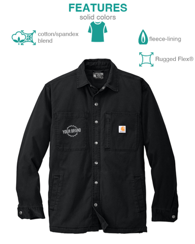 Rugged Flex® Fleece-Lined Shirt Jac by Carhartt®