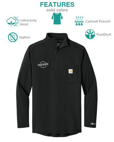 Force® 1/4-Zip Long Sleeve T-Shirt by Carhartt®