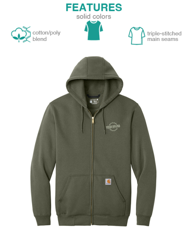 Midweight Hooded Zip-Front Sweatshirt by Carhartt®