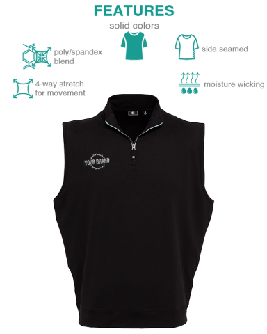 Men’s Performance 1/4 Zip Golf Vest by FootJoy®