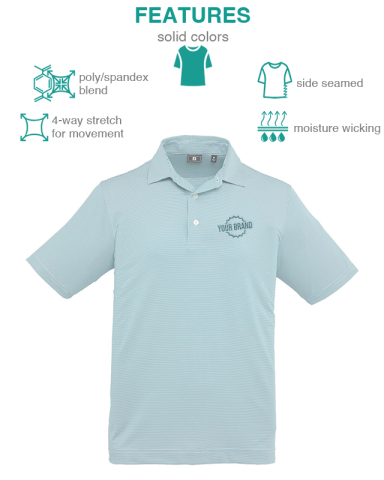 Men’s MicroFeeder Stripe Performance Golf Polo by FootJoy®