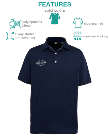 Men's Tonal Dot Print Polo by FootJoy®